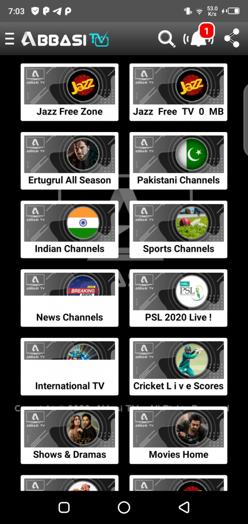 Screenshot Of Abbasi TV Apk