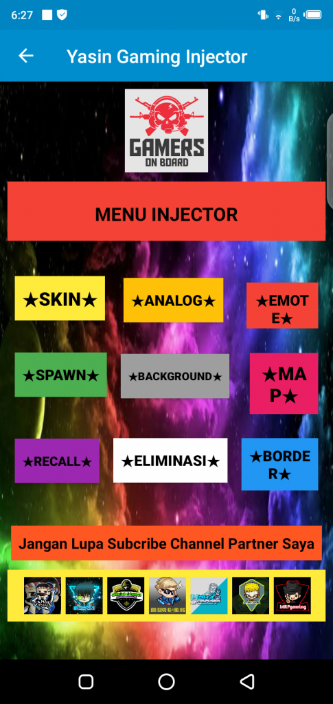 Screenshot of Yasin Gaming Injector