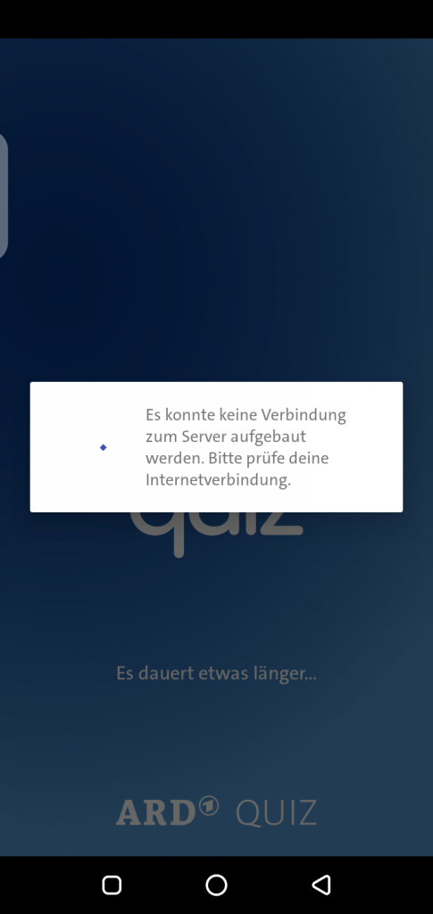 Screenshot of ARD Quiz App