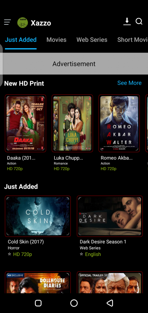 Screenshot of Xazzo For Android