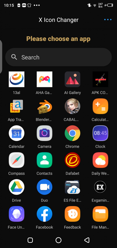 Screenshot of X Icon Changer Change Widget Technology