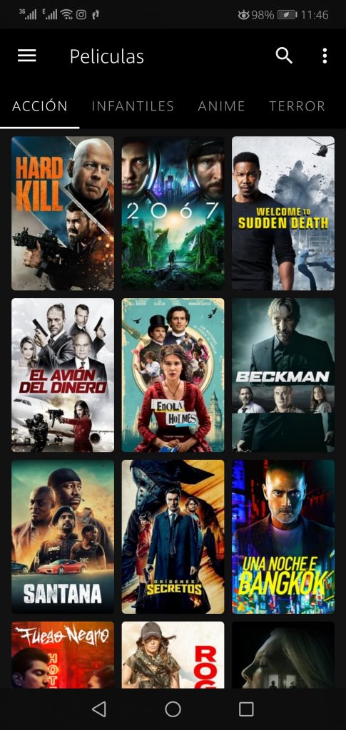 Screenshot of Dark Play App