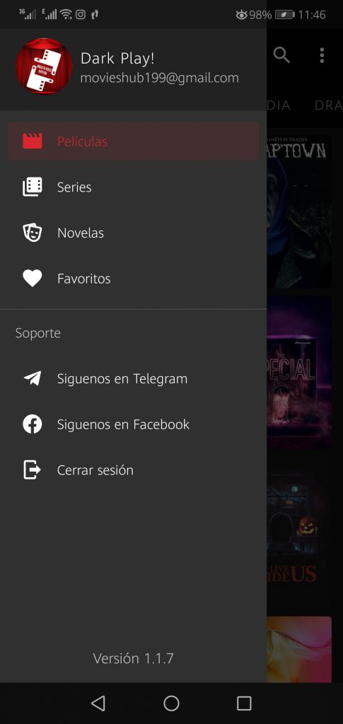 Screenshot of Dark Play App Apk
