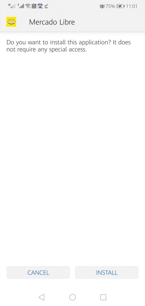 Screenshot of Mercado Libre