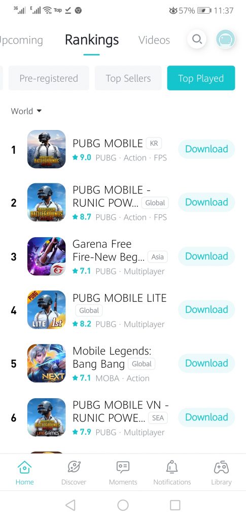 Screenshot of Tap Tap Global For Android