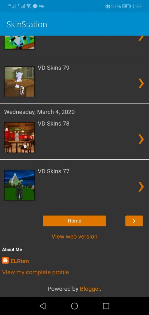 Screenshot of Virtual Droid 2 Skins App