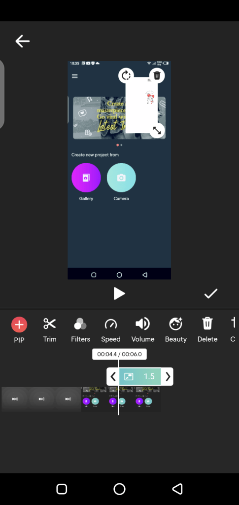 Screenshot of Montage Pro App