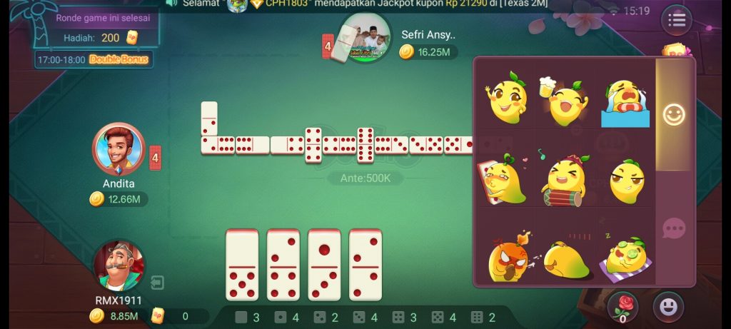 Screenshot of Top Bos Domino Higgs RP App