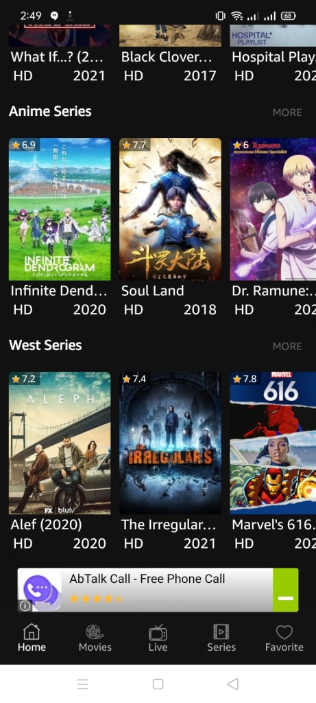 Screenshot of Ganool Movie App Apk
