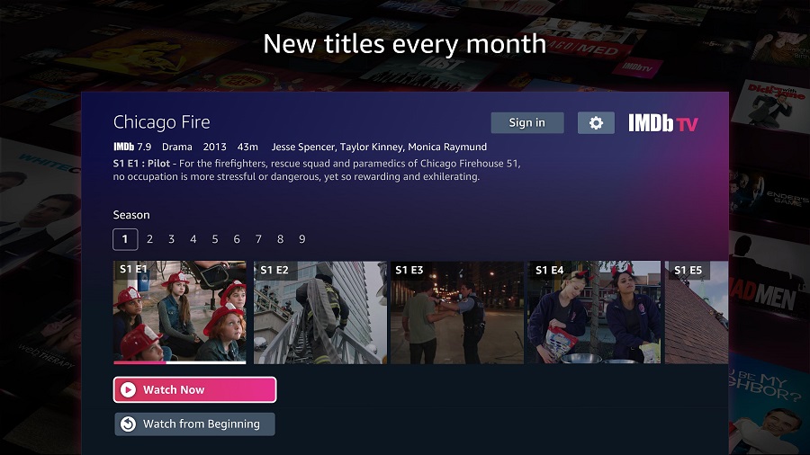 Screenshot of IMDb TV App
