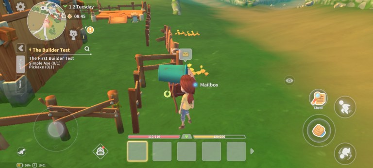 Screenshot of MY Time at Portia Mobile Game Experience Points