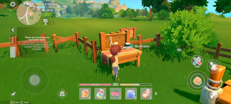 Screenshot of MY Time at Portia Mobile Game First Task