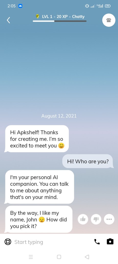 Screenshot of Replika Romantic Partner Apk