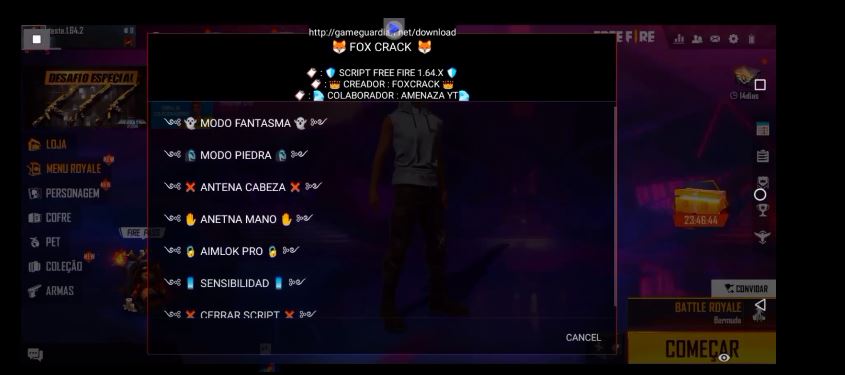 Screenshot of Fox Crack Free Fire App
