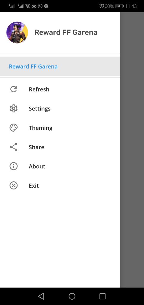 Screenshot of FF Reward Apk