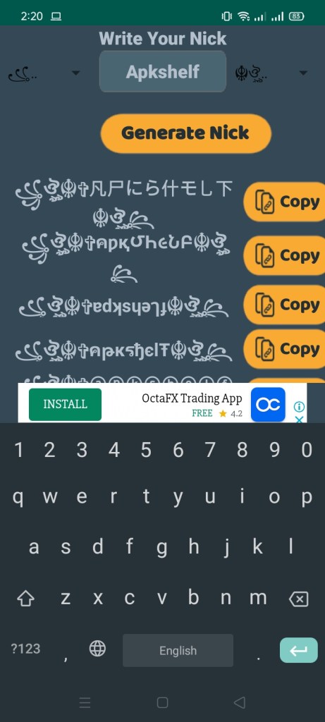 Screenshot of Hack Nick FF App Apk