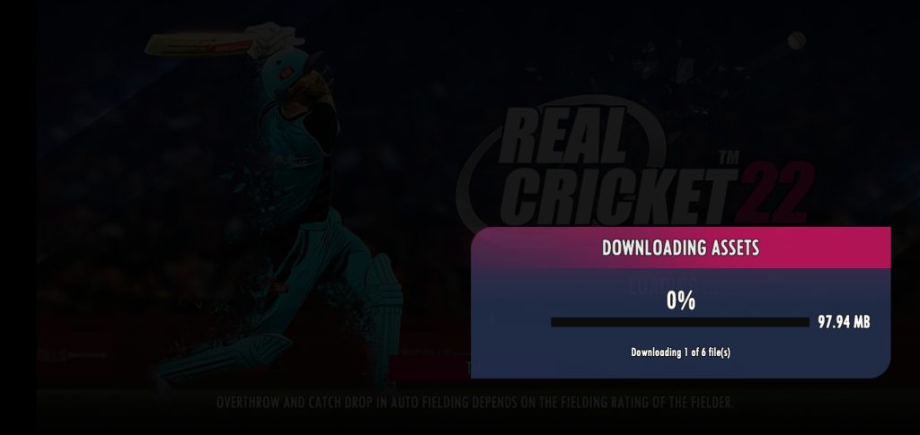 Screenshot of Real Cricket Match