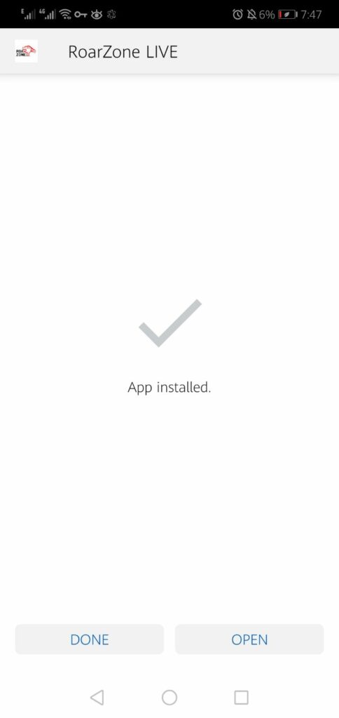 Screenshot of RoarZone Live Apk